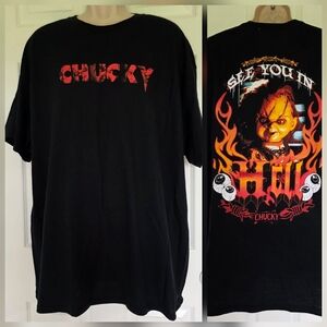 CHUCKY "See You In Hell" Crewneck Short Sleeve TShirt Black Size 2X